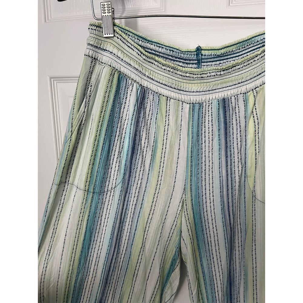 Soma Pajama Pants – Size Medium Blue & Green Striped - Picture 5 of 5